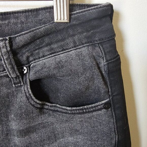 EUC LIKE NEW KANCAN BLACK 2 TONED RAW HEM HIGH RISE JEGGING SIZE 11 / 29 - Picture 3 of 16